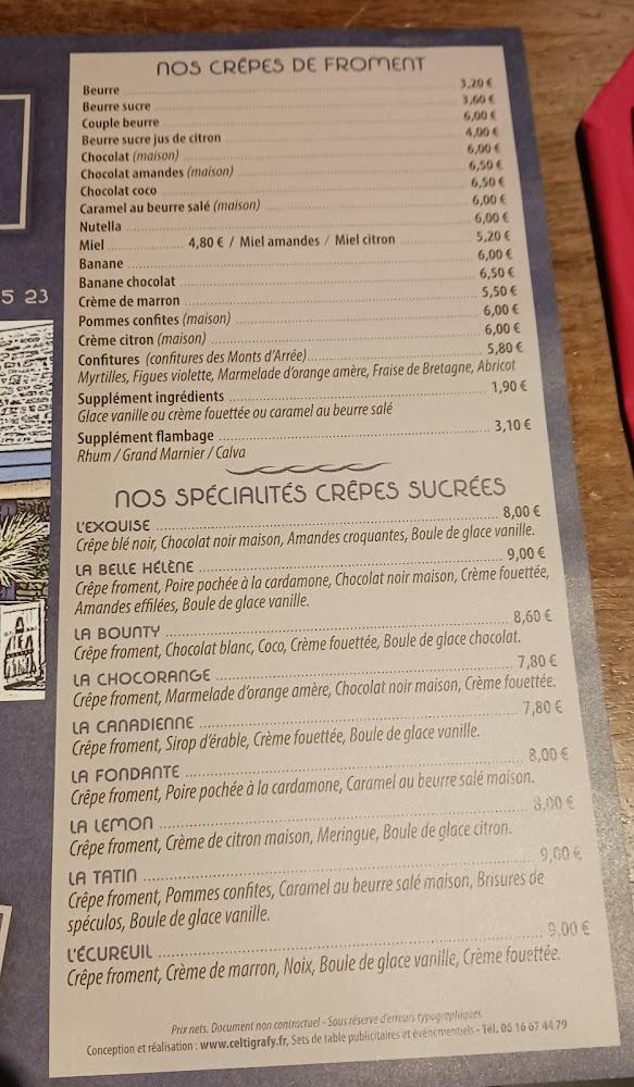 Crêperie L'écume Gourmande - Menu Image 1
